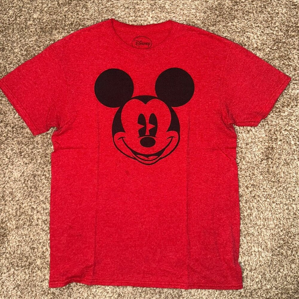 Disney Mickey Mouse t-shirt- red, medium.